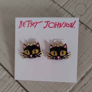 Betsey Johnson Cat Earrings